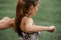 JBL Endurance Run 2 BT Schwarz produkt in gebrauch