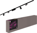 Philips Hue Perifo Rail Lighting Ceiling - 4 Spot Lights - White and Color - Black front