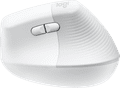 Logitech Lift for Mac Vertical Ergonomic Mouse White left side