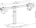 ACT AC8332 Monitorarm Gasgeveerd 2 Scherm null