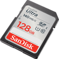 SanDisk SDXC Ultra 128GB bovenkant