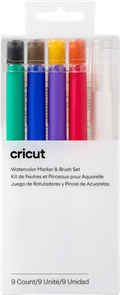 Cricut Aquarel markers en kwasten 9-pack 1.0 mm Main Image