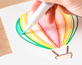 Cricut Aquarel markers en kwasten 9-pack 1.0 mm product in gebruik