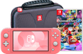 Nintendo Switch Lite Koraal + Mario Kart 8 Deluxe + Bigben Beschermtas Main Image