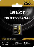 Lexar Professional SDXC 1800x GOLD 256GB 180MB/s null