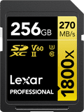 Lexar Professional SDXC 1800x GOLD 256GB 180MB/s Main Image