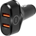 BlueBuilt Quick Charge Autolader met 2 Usb A Poorten 18W Zwart Main Image