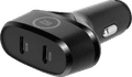 BlueBuilt Power Delivery Autolader met 2 Usb C Poorten 45W Zwart voorkant