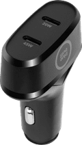 BlueBuilt Power Delivery Autolader met 2 Usb C Poorten 45W Zwart bovenkant