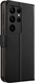 XQISIT Wallet Case Samsung Galaxy S23 Ultra Book Case Zwart null