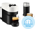 Krups Nespresso Vertuo Pop Coconut White XN9211 with Aeroccino front