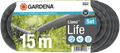 Gardena Textielslang Liano Life 15m Set + Gardena Classic Multifunctionele Broes null