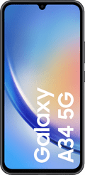 Samsung Galaxy A34 128GB Zwart 5G voorkant