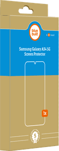 BlueBuilt Samsung Galaxy A34 Screenprotector Glas verpakking