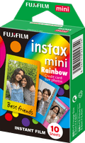 Fujifilm Instax Colorfilm Mini Rainbow (10 stuks) verpakking