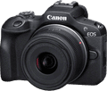 Canon EOS R100 Schwarz + RF-S 18-45mm f/4.5-6.3 IS STM rechte seite