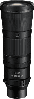Nikon Nikkor Z 180-600mm f/5.6-6.3 top