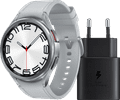 Samsung Galaxy Watch 6 Classic Zilver 47mm + Samsung Oplader Main Image