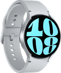 Samsung Galaxy Watch 6 Zilver 44mm + Samsung Duo Draadloze Oplader linkerkant