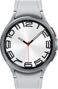 Samsung Galaxy Watch 6 Classic Zilver 47mm + Samsung Oplader voorkant