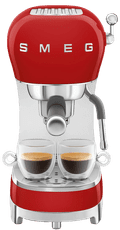 SMEG ECF02RDEU Rood + koffiemolen voorkant
