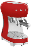 SMEG ECF02RDEU Rood + koffiemolen linkerkant