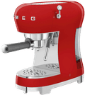 SMEG ECF02RDEU Rood + koffiemolen rechterkant