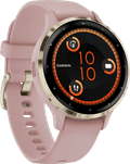 Garmin Venu 3S Goud/Roze linkerkant