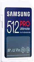 Samsung SDXC PRO Ultimate 512GB 130MB/s + USB Reader left side