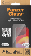 PanzerGlass Ultra-Wide Fit Apple iPhone 15 Pro Screenprotector Glas Zwart verpakking