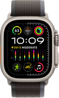 Apple Watch Ultra 2 4G 49mm Trail Band Zwart/Blauw M/L voorkant
