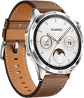 Huawei Watch GT 4 Zilver/Bruin 46mm linkerkant