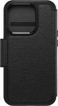 Otterbox Strada Apple iPhone 15 Pro Book Case Leer Zwart Met MagSafe achterkant