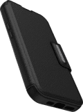 Otterbox Strada Apple iPhone 15 Book Case Cuir Noir avec MagSafe côté gauche