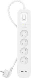 Belkin Surge Protection 4 Outlet 2m USB-C white null