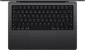 Apple MacBook Pro 14" (2023) M3 Max (16 core CPU/40 core GPU) 48GB/2TB Spacezwart QWERTY bovenkant