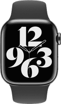 BlueBuilt Siliconen Bandje Zwart voor Apple Watch 44/45/46mm null