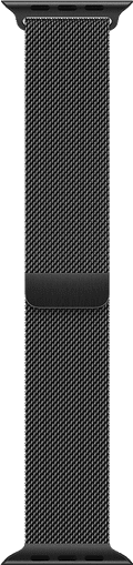 BlueBuilt Milanees Bandje Zwart voor Apple Watch 44/45/46 mm Main Image