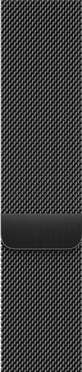 BlueBuilt Milanees Bandje Zwart voor Apple Watch 44/45/46 mm achterkant