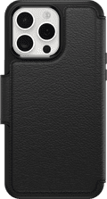 Otterbox Strada Apple iPhone 15 Pro Max Book Case Leer Zwart Met MagSafe achterkant