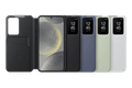 Samsung Galaxy S24 Smart View Book Case Zwart voorkant