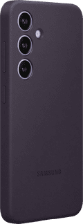 Samsung Galaxy S24 Siliconen Back Cover Donkerpaars linkerkant
