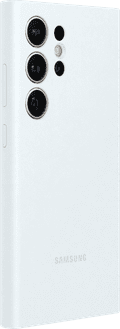 Samsung Galaxy S24 Ultra Siliconen Back Cover Wit achterkant
