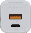 Xtorm Chargeur Rapide avec 2 Ports USB 20 W Blanc dessus