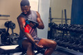 Theragun Pro + product in use
