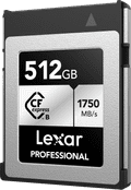 Lexar Professional SILVER 512GB CFexpress Type B right side