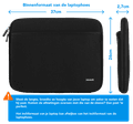 BlueBuilt Laptophoes breedte 37 cm 15-16 inch M Zwart + Nexum Draadloze muis visual Coolblue 2