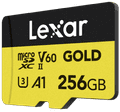 Lexar Professional MicroSDXC GOLD 256GB 180MB/s voorkant
