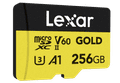 Lexar Professional MicroSDXC GOLD 256GB 180MB/s voorkant