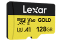 Lexar Professional MicroSDXC GOLD 128GB 100MB/s voorkant